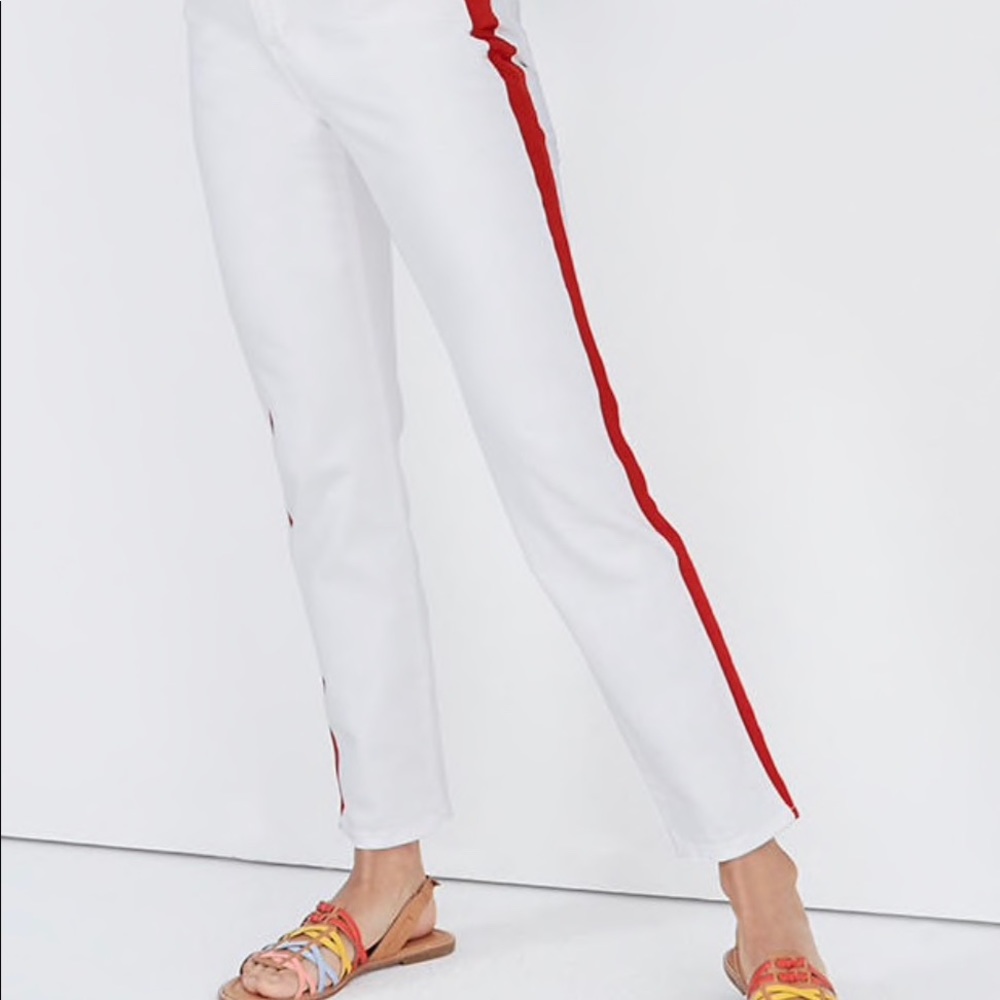 Madewell Stovepipe Jeans Tuxedo Stripe Edition